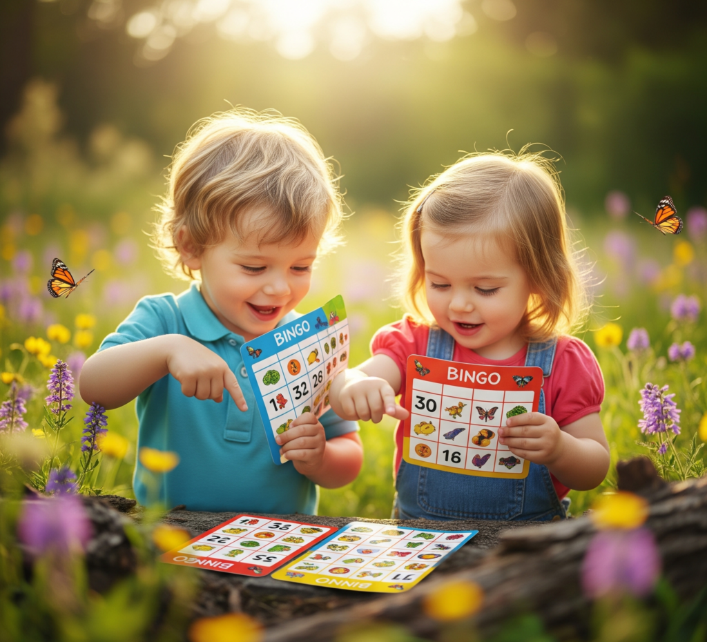 Mini Nature Walk Bingo Card Chasing Butterflies
