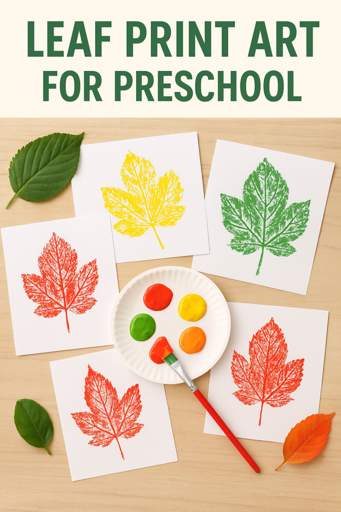Leaf Print Art for the Preschool Classroom Fun Activity